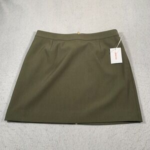 Good‎ American Mini Skirt 12 21 Green Back Zip Casual